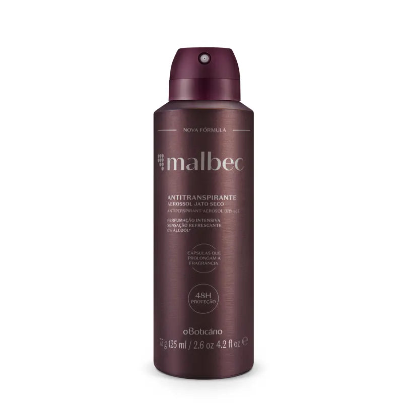 Malbec Antiperspirant Deodorant Aerosol 75g/125ml
