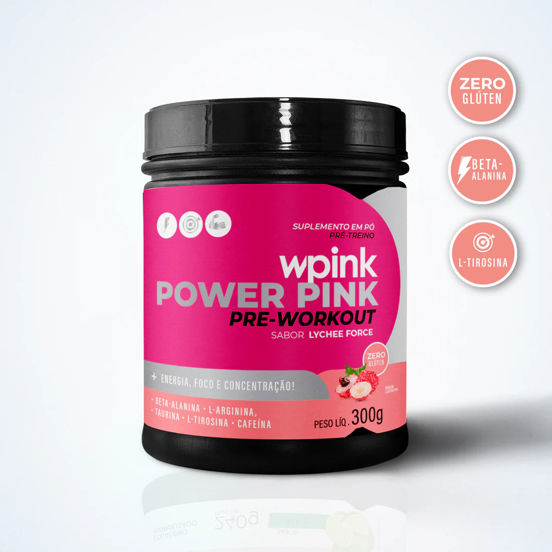 super power pink lichia - pré-treino - 300g- wp