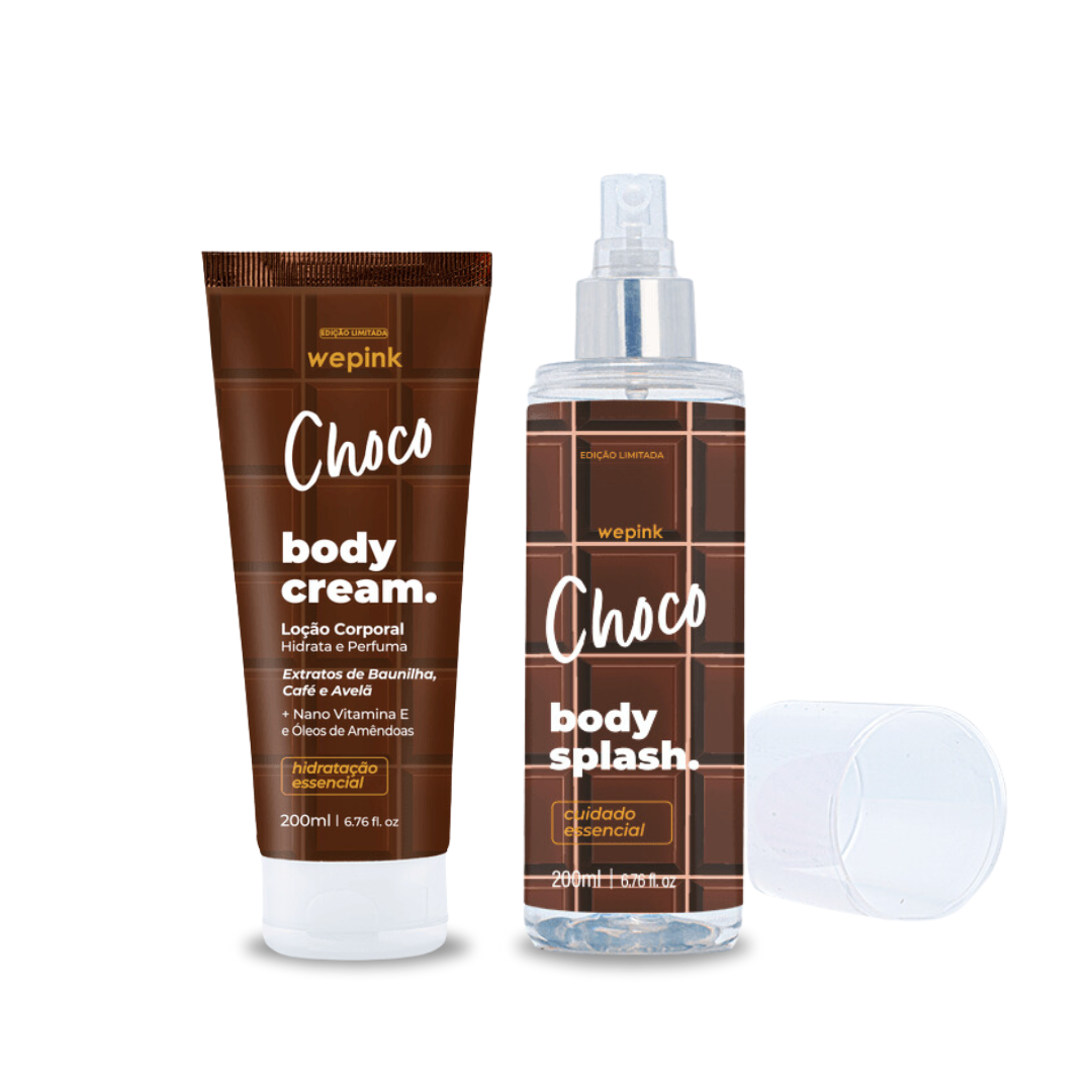 Body Wepink Cream Choco Desodorante Hidratante, 200ml + Body Splash Choco Desodorante Colônia, 200 ml