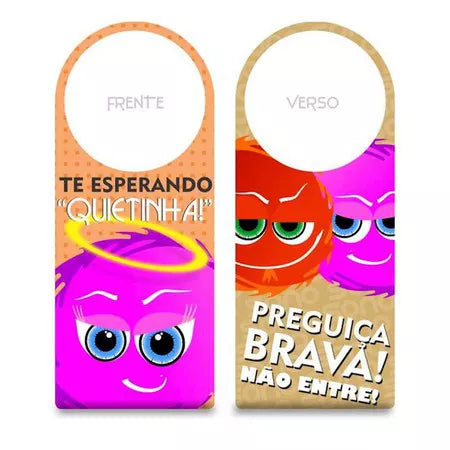 Aviso de Porta Fofuras da Maçaneta