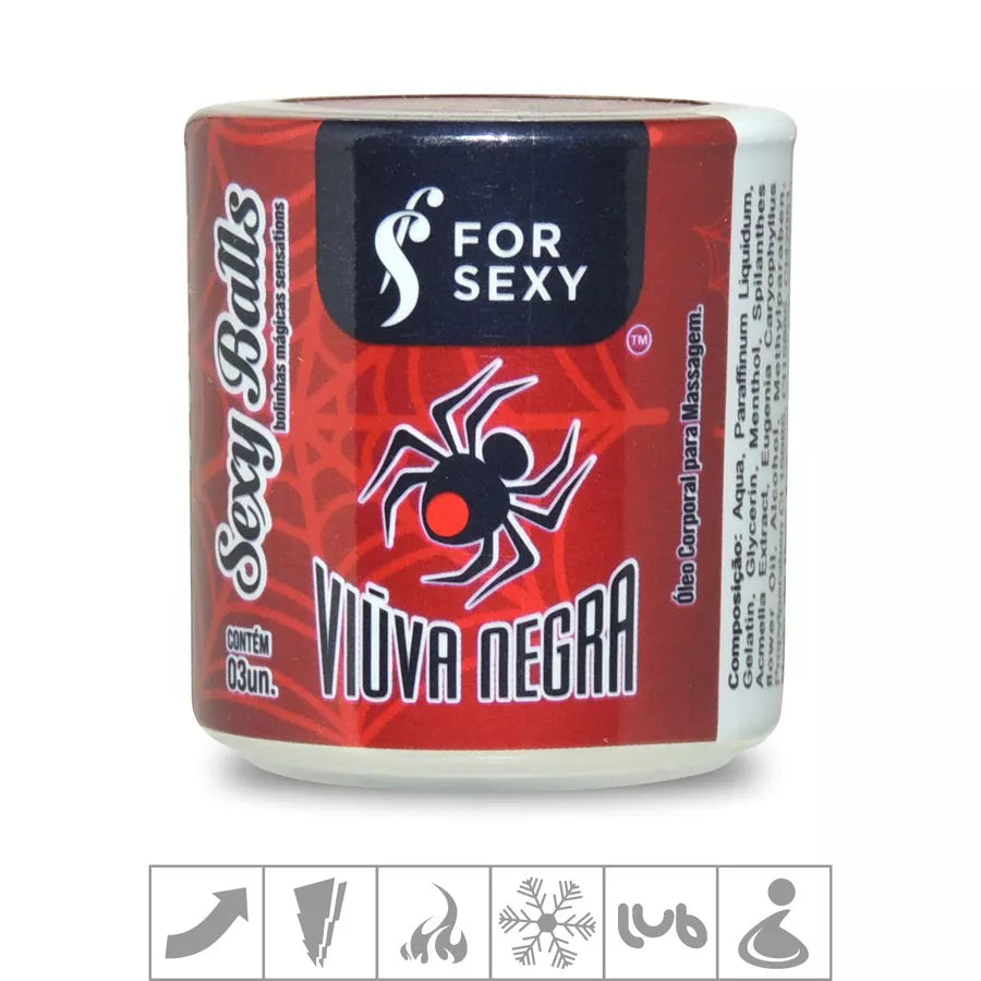 BOLINHA FUNCIONAL SEXY BALLS 3UN (ST733) - VIÚVA NEGRA