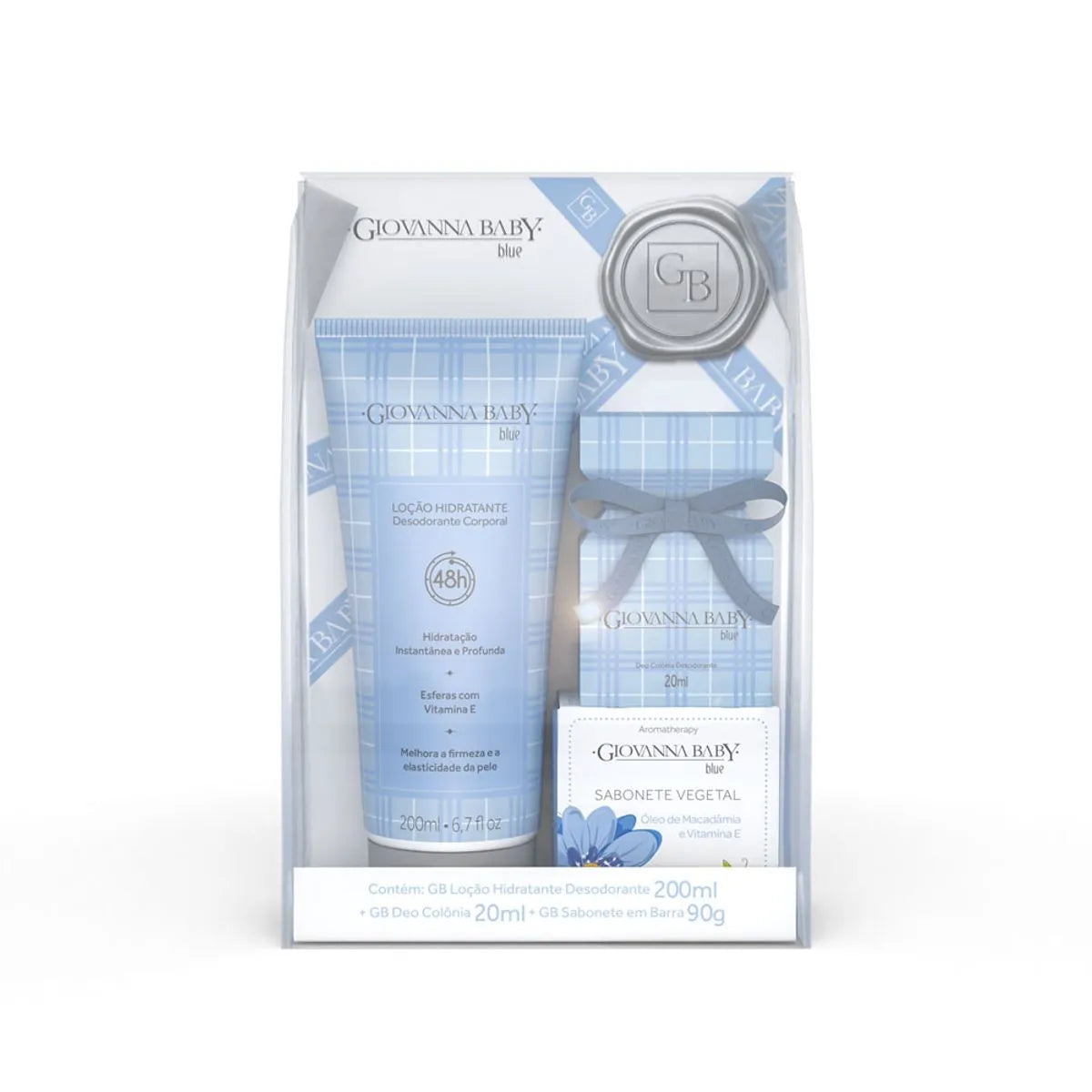 Kit Giovanna Baby Blue Colônia Hidratante e Sabonete Vegetal