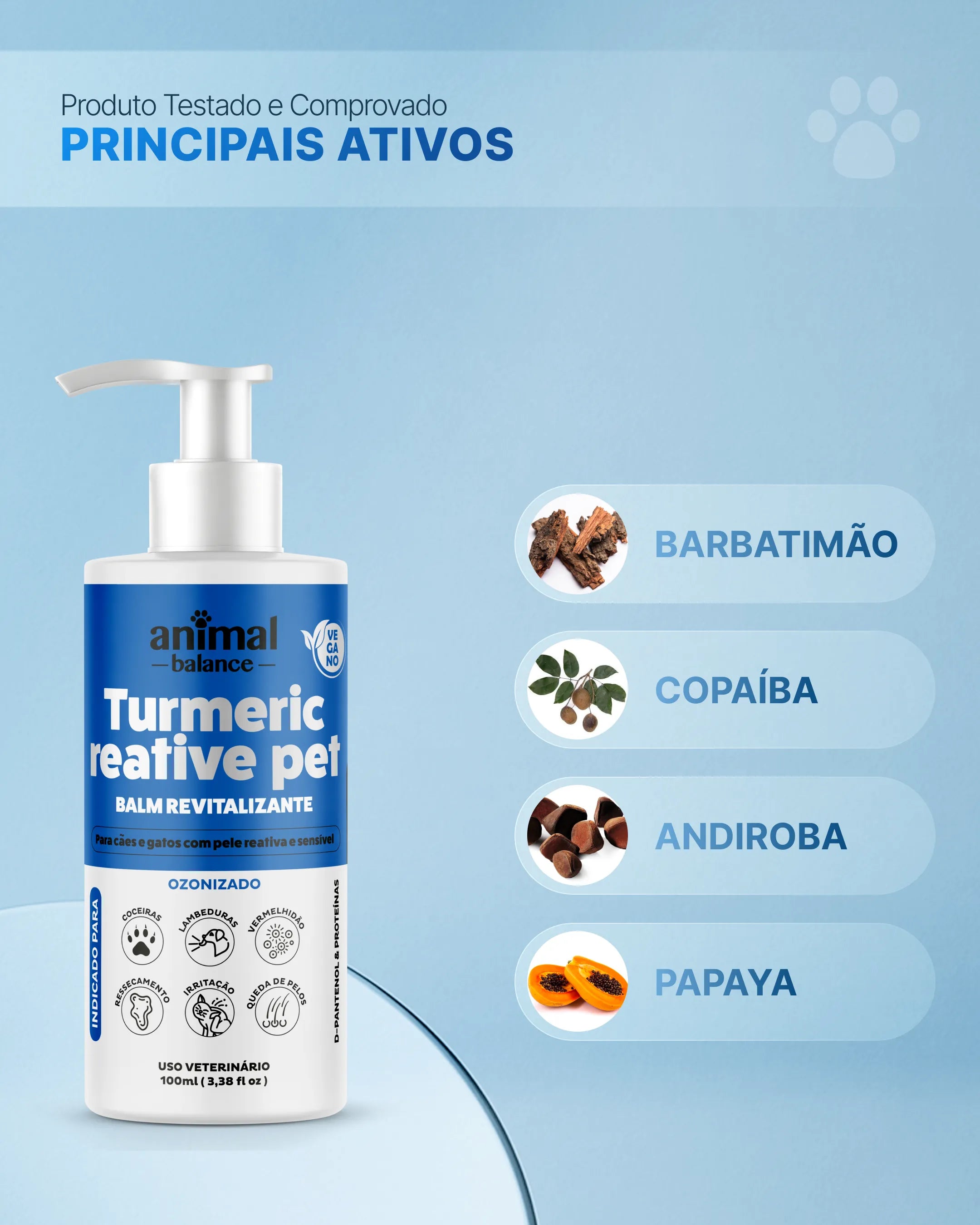 Restructuring Pet Balm - Turmeric and Barbatimão - Concentrate - 100ml
