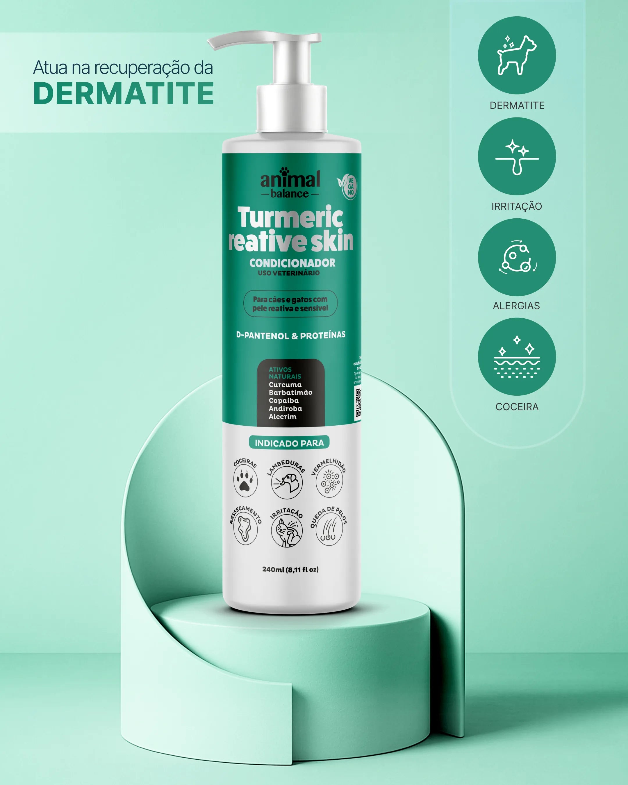 Pet Conditioner - Turmeric Reactive Skin - 240ml