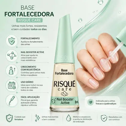 Risqué Care Nail Booster Active Strengthening Base 8ml Base Fortalecedora