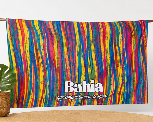Bahia Beach Sarong – Colorful Striped Print, Brazilian Style Canga