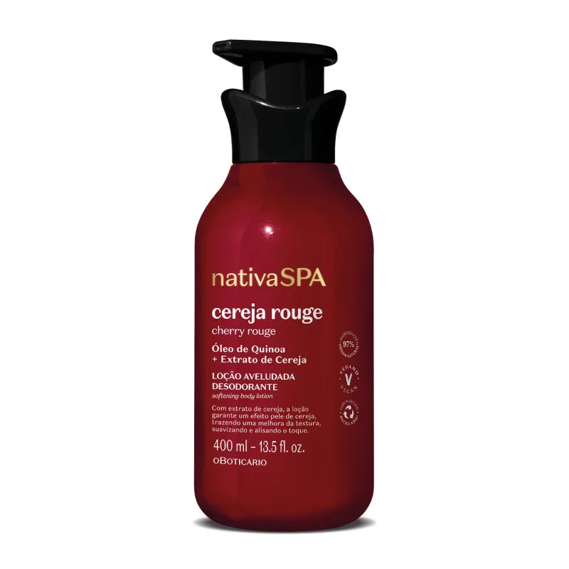 Loção Aveludada Desodorante Corporal Nativa Spa Cereja Rouge - 400ml