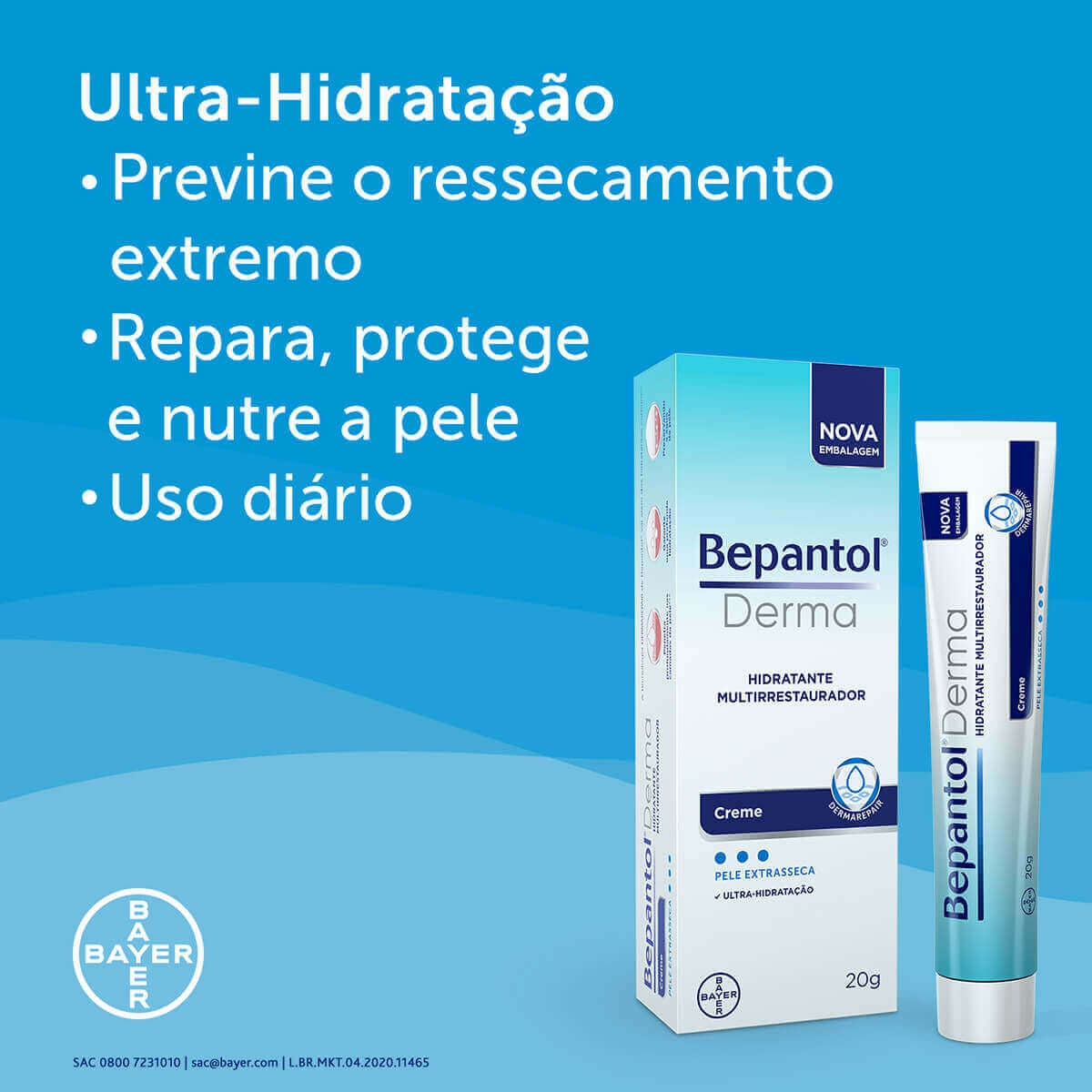 Bépantol Derma Multirestorative Hydrating Cream - 20g