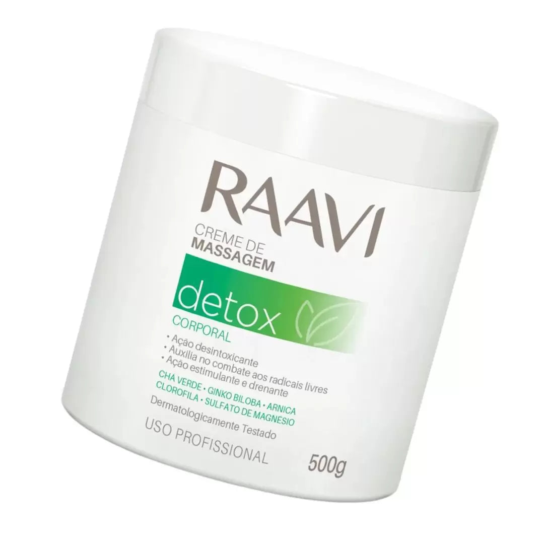Raavi Detox Massage Crème de massage corporel 500g