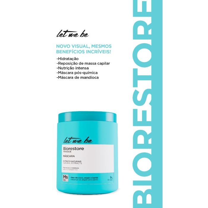 Máscara Biorestore Extratos Naturais - 1KG