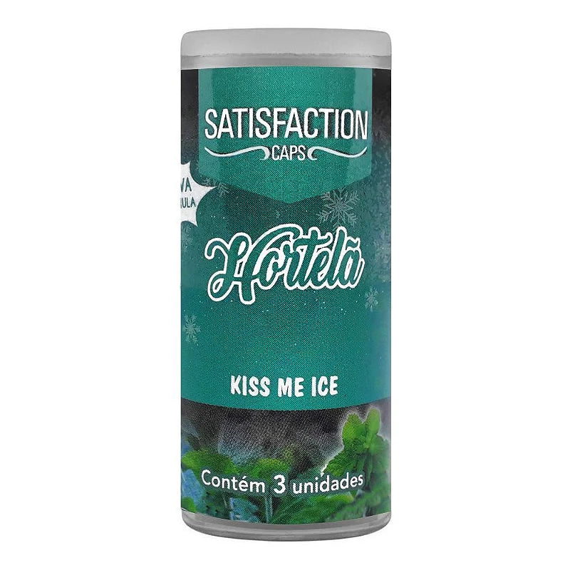 BOLINHA BEIJÁVEL KISS ME ICE SATISFACTION CAPS 3UN  - HORTELÃ