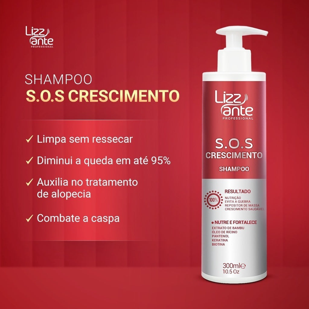 SOS Growth Shampoo 300ml - Lizzante