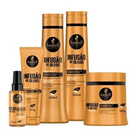 Haskell Oil Infusion Kit (5 Items) Ultra-Deep Nourishment for Extremely Dry Hair