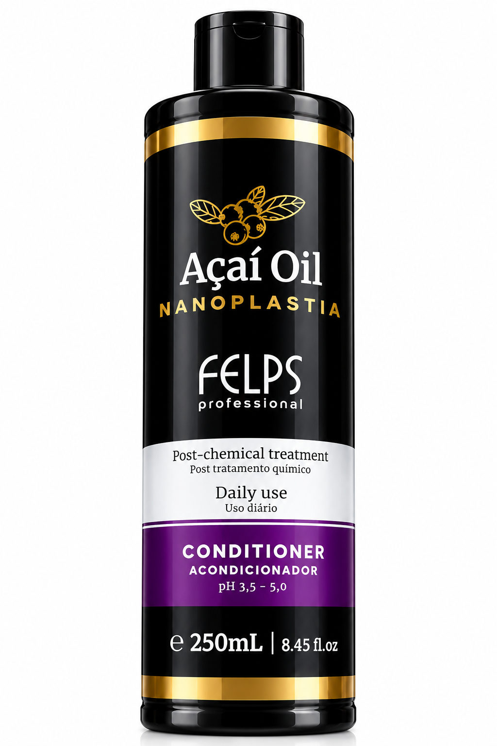 Açaí Oil Nanoplasty Felps Professional – Post-Chemical Treatment Conditioner 250ml