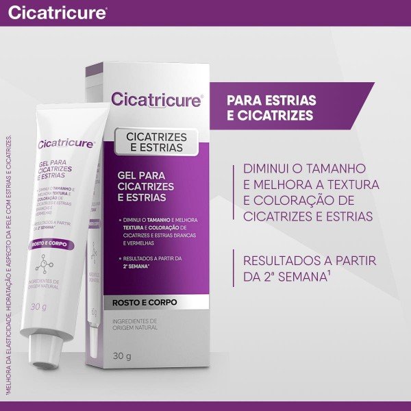 Cicatricure Gel para Cicatrizes e Estrias 30g