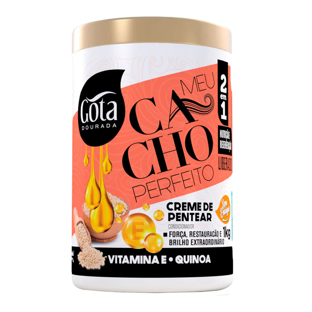 Gota Dourada My Perfect Curl Styling Cream with Vitamin E and Quinoa 1 kg