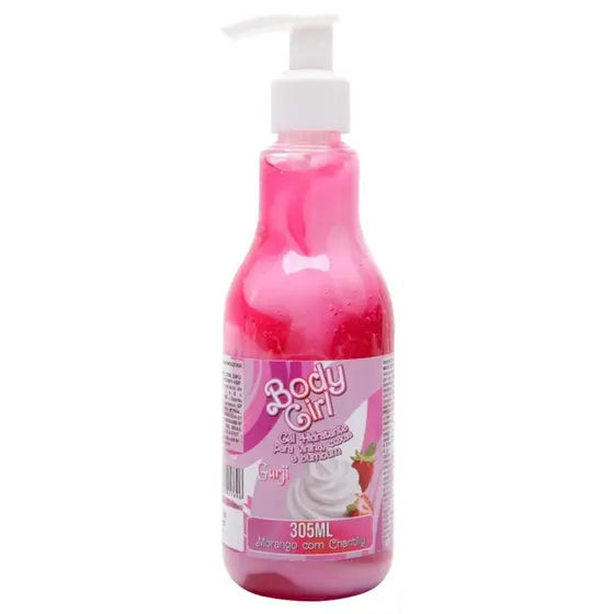Gel Hidratante corporal Body Girl - 305ml Morango com Chantilly
