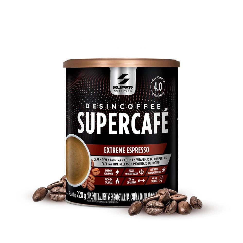 LANÇAMENTO Supercafé Desincoffee - Extreme Energy Expresso Flavour - 220g
