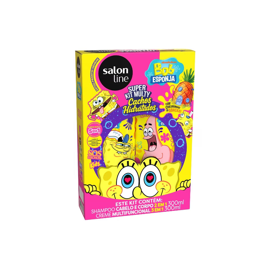 300ml Shampoo Kit + 300ml Multifunctional Cream SOS Curls SpongeBob