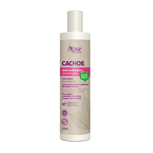 Gelatina Ativadora e Umidificadora Cachos 300ml - Ação Condicionante