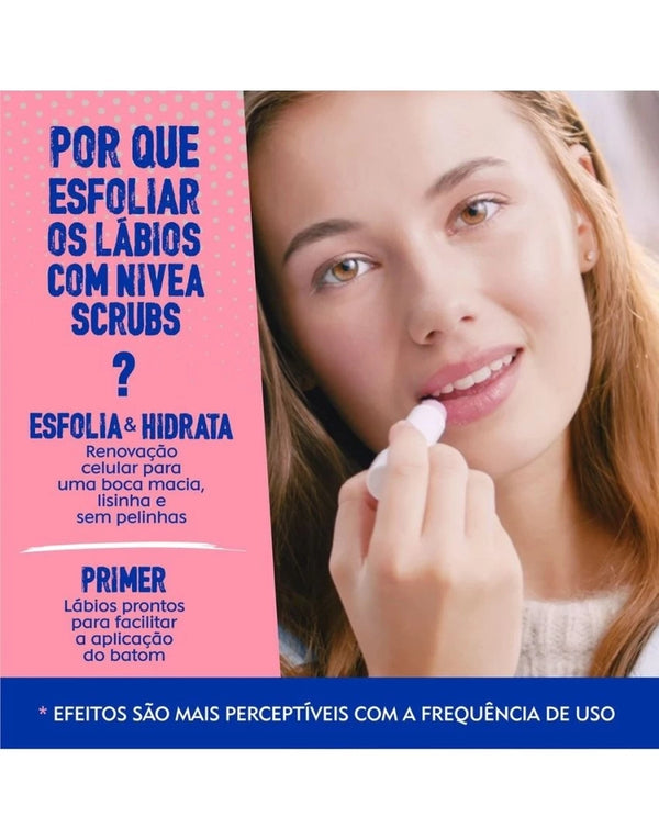 NIVEA ESFOLIANTE LABIAL SCRUB ROSA MOSQUETA