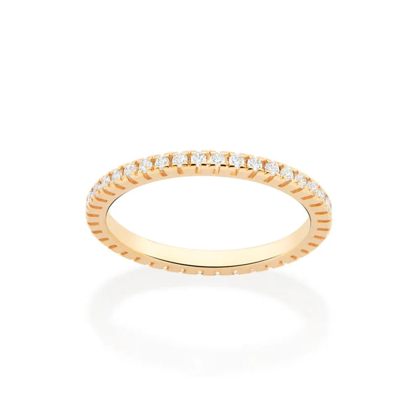 Golden Zirconia Ring