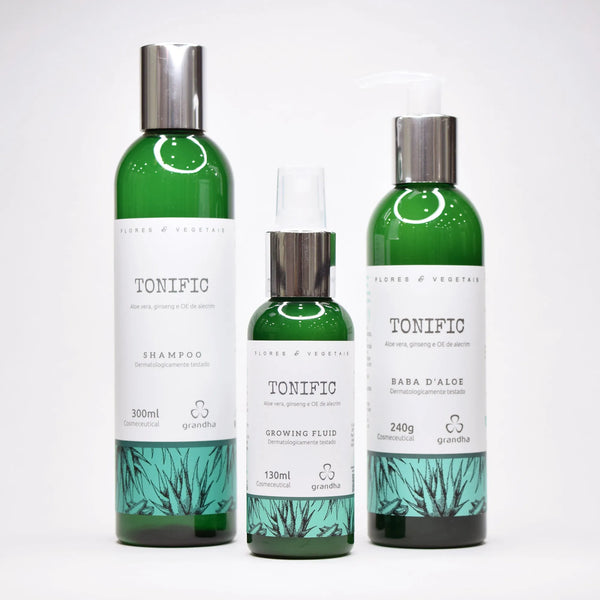 Grandha  Kit Tonific Flores & Vegetais   Grandha Kit Cabelos Fortalecidos Tonific Flores & Vegetais
