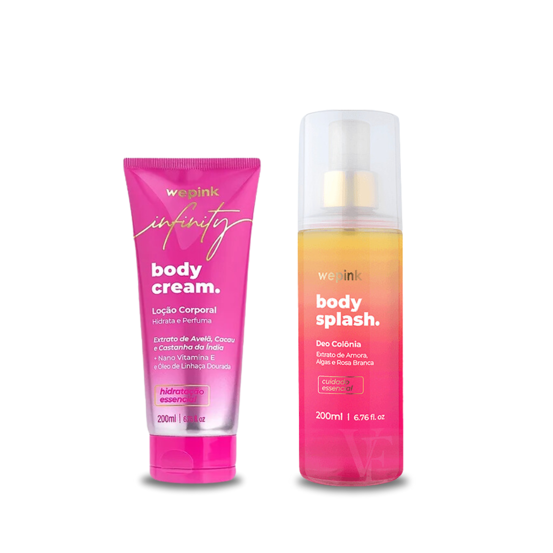 Kit We Pink, Body Cream Infinity 200ml ,Body Splash VF 200ml