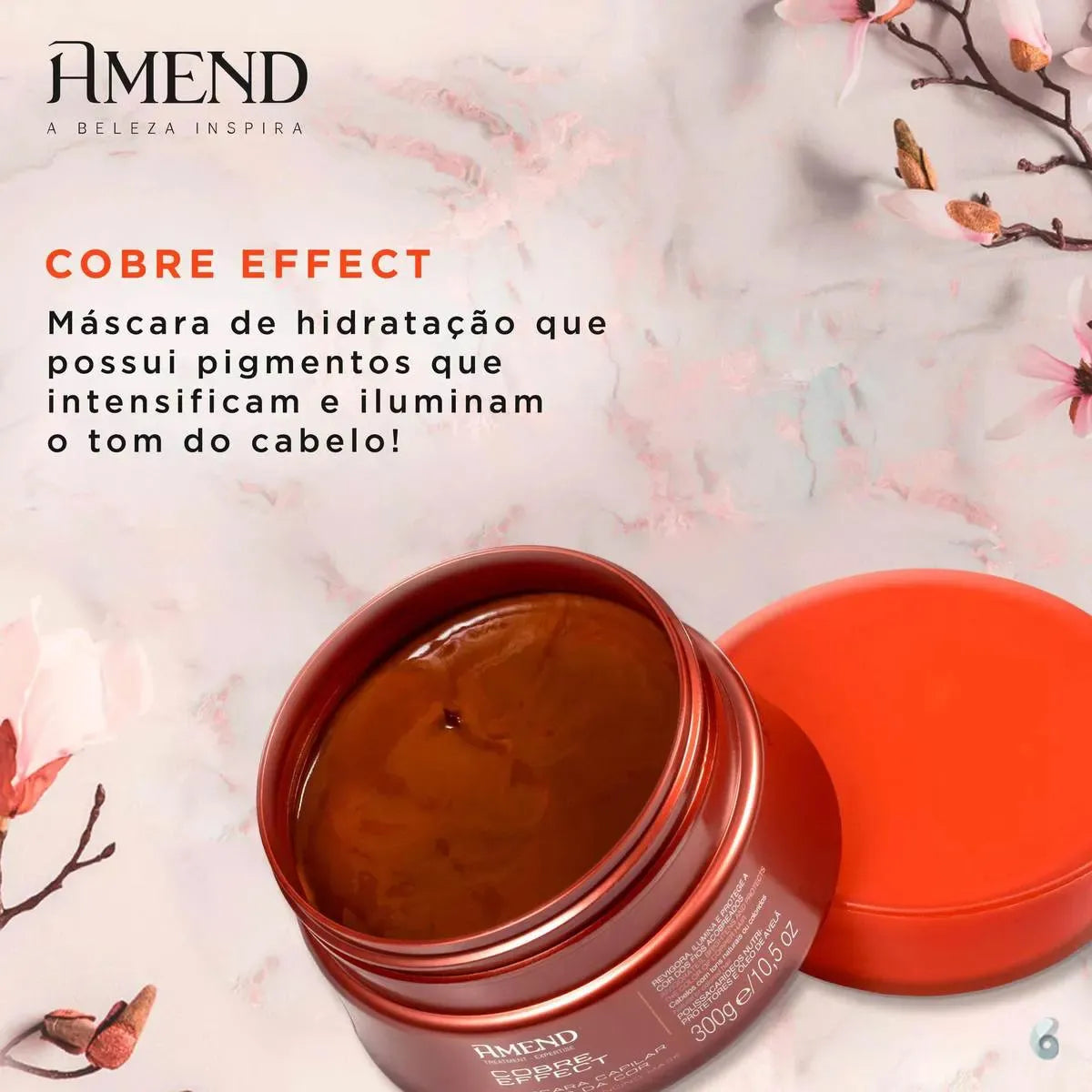Amend, Máscara Realce da Cor Cobre Effect - 300g