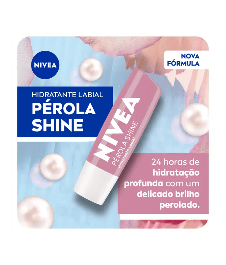 Hidratante Labial Pérola Shine NIVEA - 4,8g