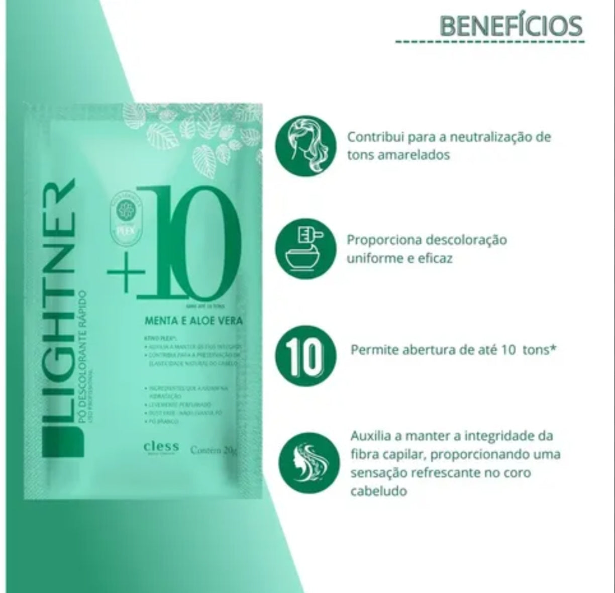 Cless Mint Aloe Lightener Hair Bleaching Powder 20g