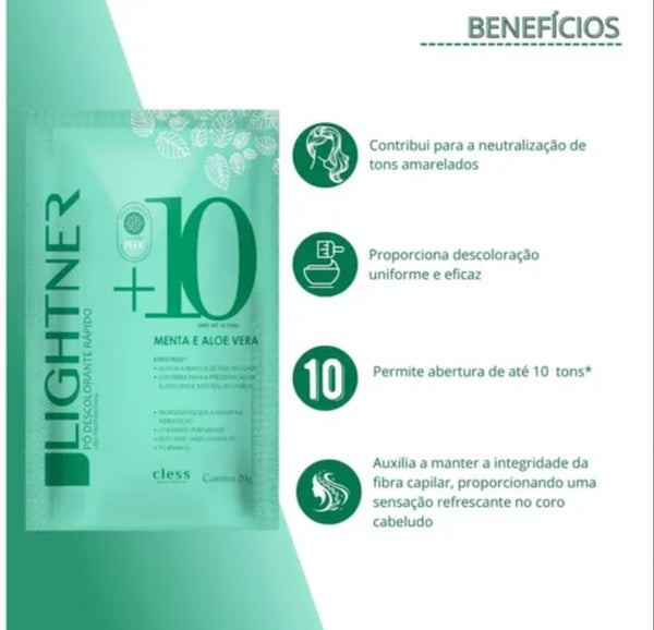 Cless Mint Aloe Lightener Hair Bleaching Powder 20g
