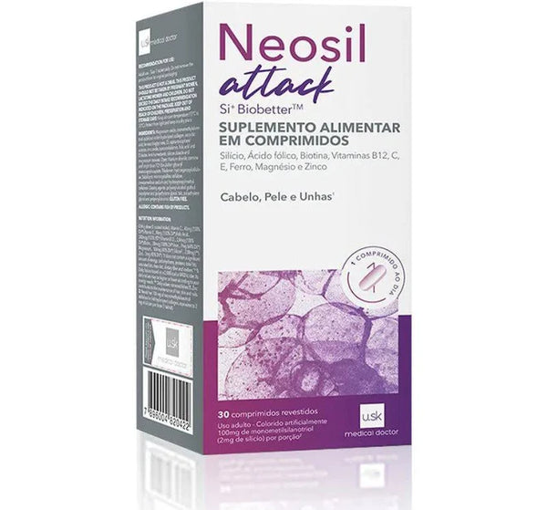 Neosil Attack Multivitamin for Hair, Nails and Skin, 30 Tablets