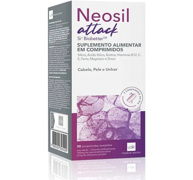 Neosil Attack Multivitamin for Hair, Nails and Skin, 30 Tablets