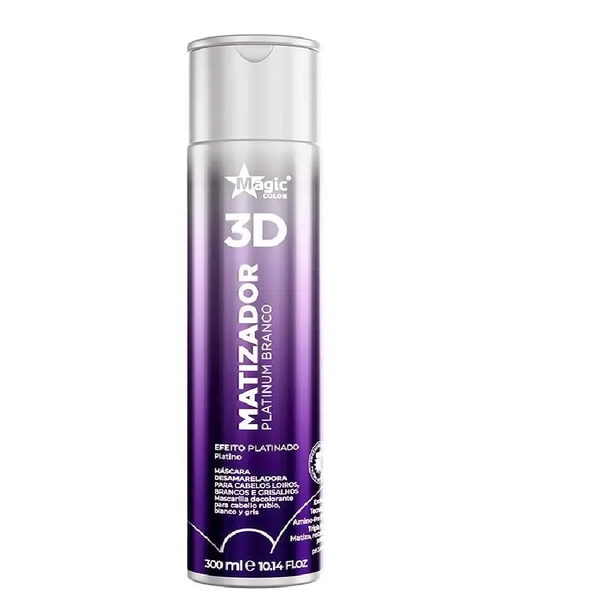 Magic Color Matizador 3D Platinum Branco - Efeito Platinado 500ml