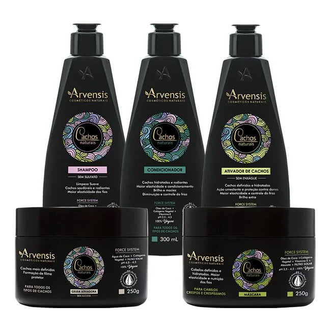 Natural Curls Complete Combo Coily and Kinky Hair - Shampoo, Conditioner, Curls Activator,  Activator Gel and Mask