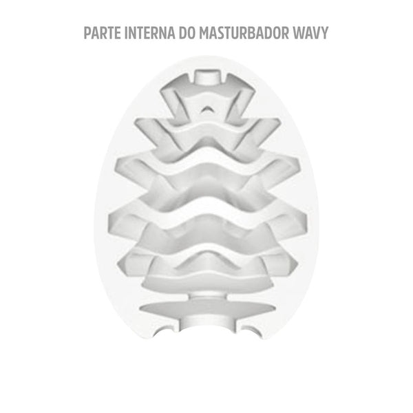 Magical Kiss Egg Masturbator - Wavy