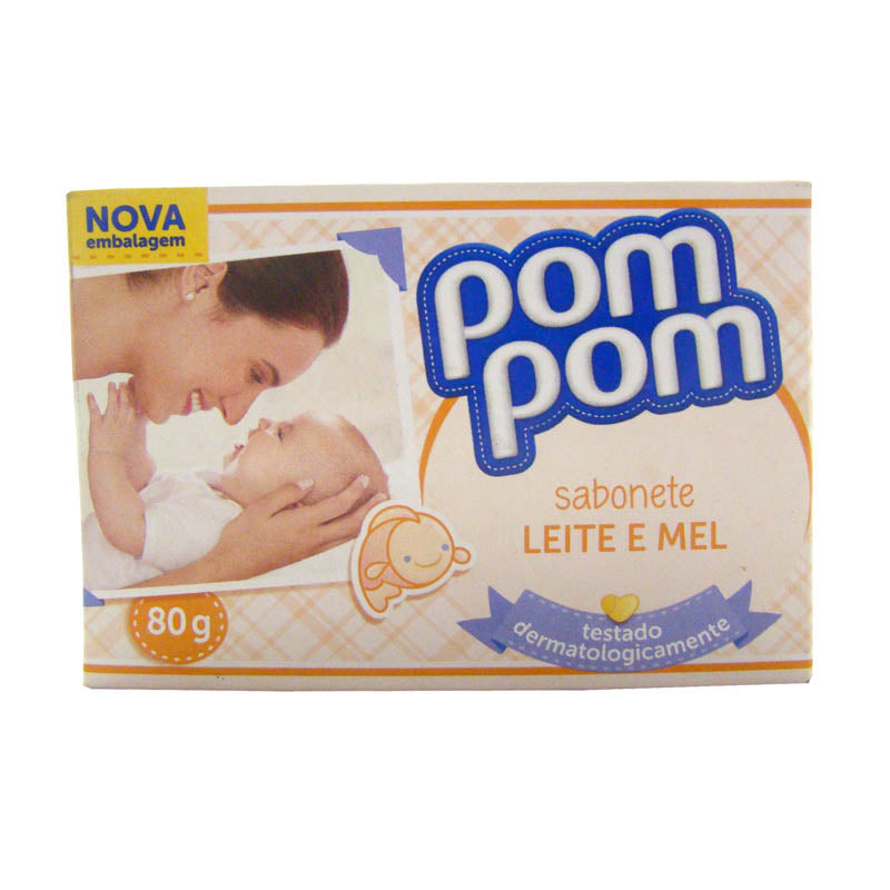 Sabonete Leite e Mel Infantil 80G Pom Pom
