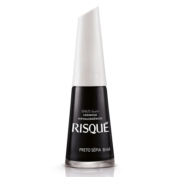 Risqué Hypoallergenic Nail Polish Preto Sepia 8 ml