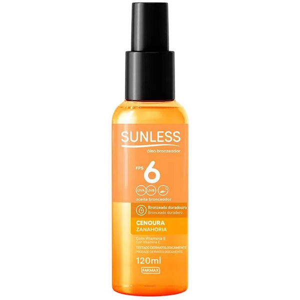 Óleo Bronzeador  Cenoura Sunless FPS 6, 120ml
