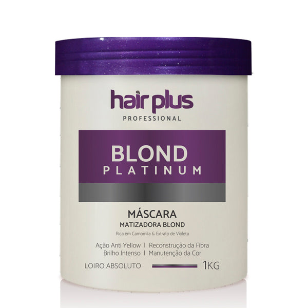 Hair Plus Máscara Matizante Blond Platinum  1Kg