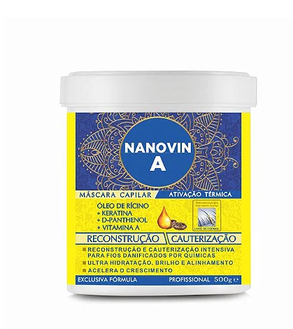 MÁSCARA DE FORTALECIMENTO - HIDRATAÇÃO - NANOVIN A 500G