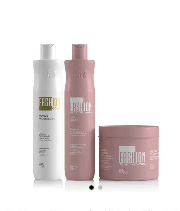 Fashion Gold Brazilian/Keratin Treatment Brush Combo