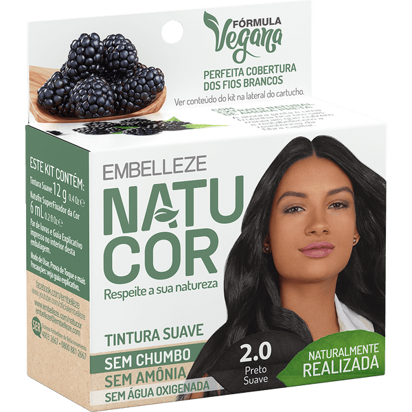 Tintura em Pó Natucor 2.0 - Preto Suave