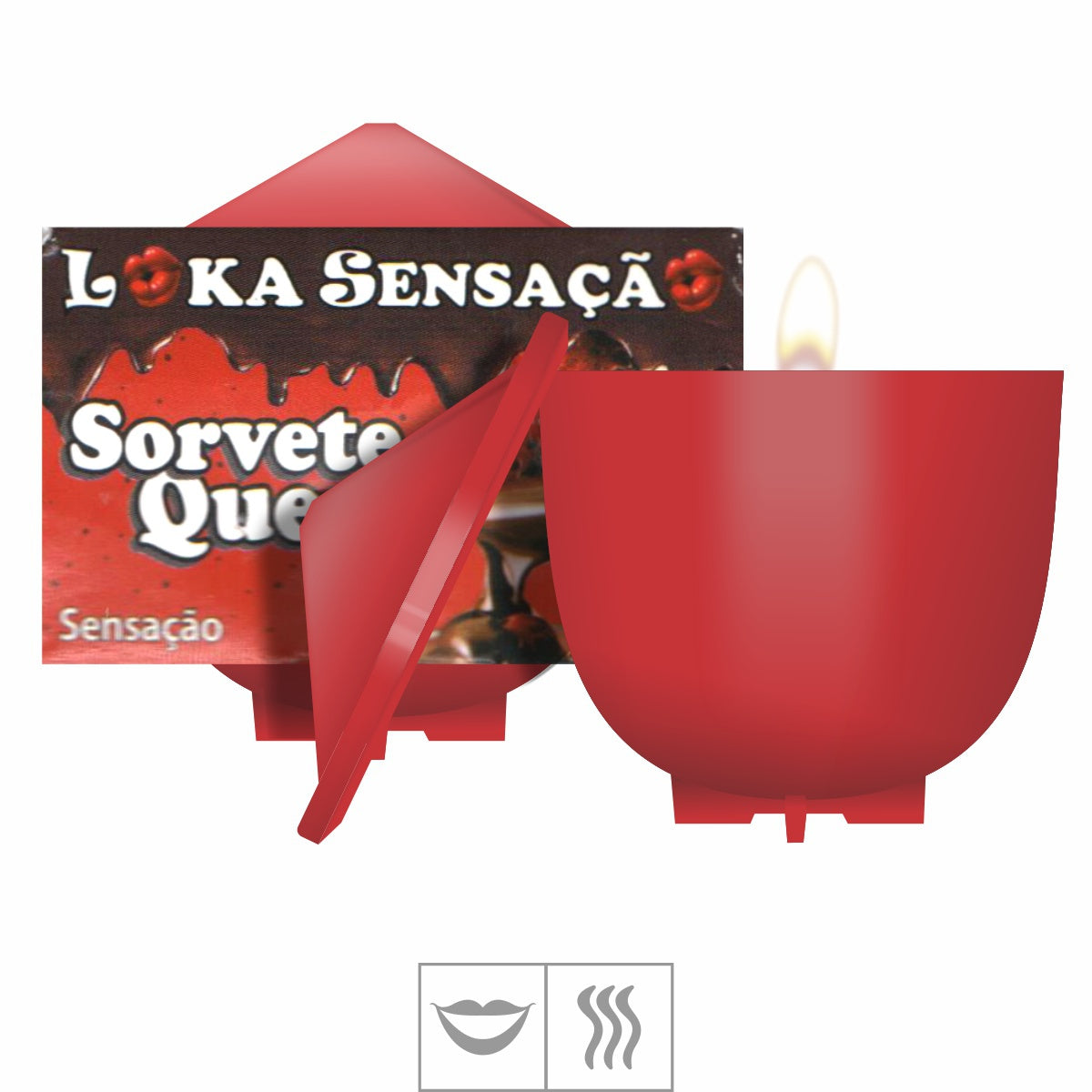 Vela Beijável Sorvete Quente 30G (ST148) - Sensação