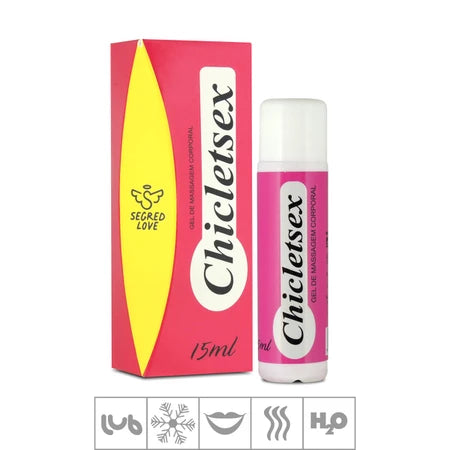 Kissable Lubricant Chicletsex 15ml - Morango