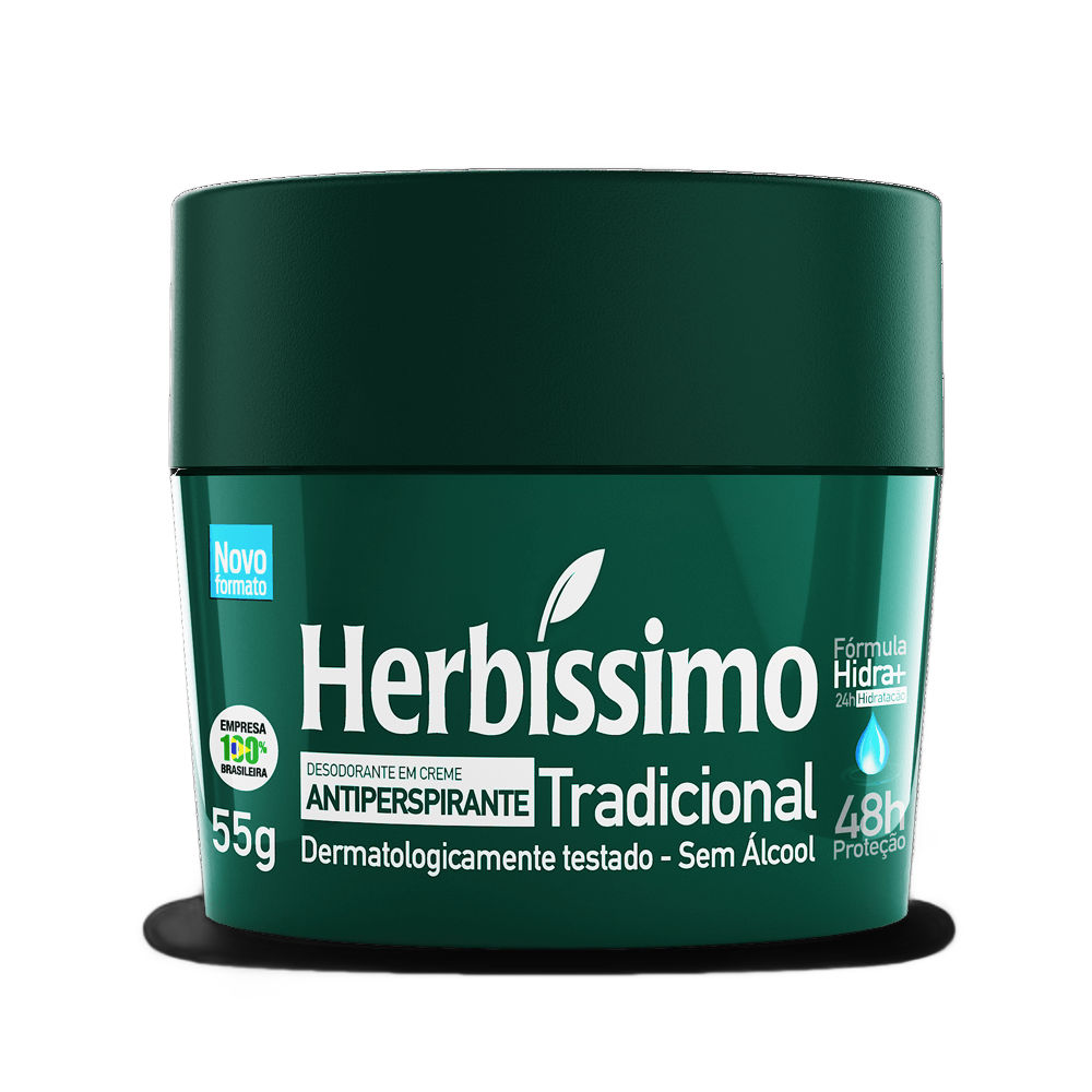 Antiperant -Creme Deodorant Tradicional Herbissimo - 55G