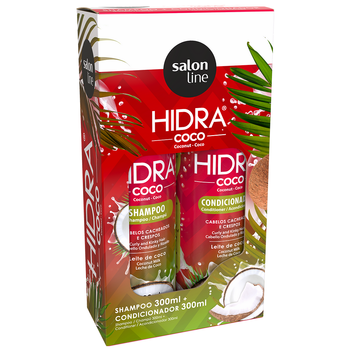 Hidra Leite de Coco & Colageno Shampoo & Conditioner Kit 300ml