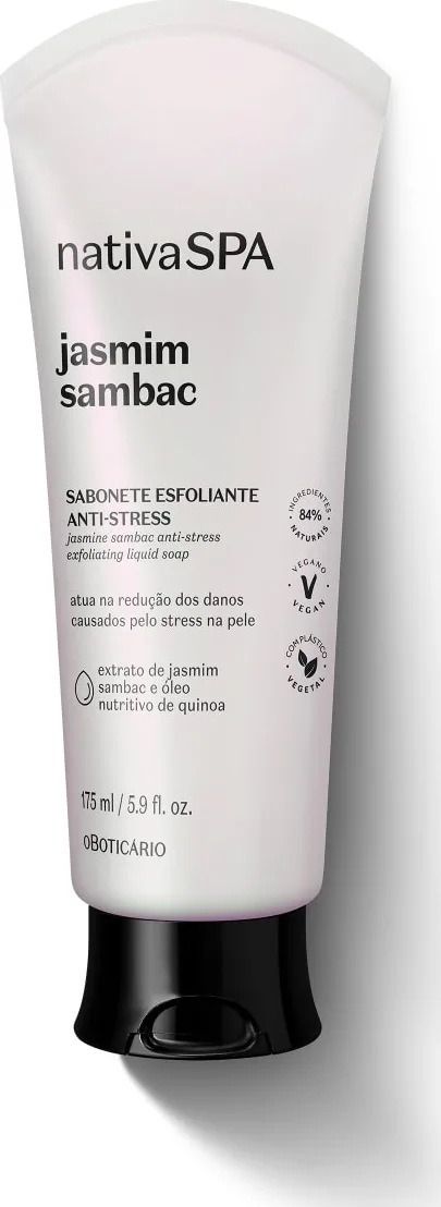 Nativa Spa Jasmine Sambac Anti-Stress-Flüssigkeit Peeling Body Seife 175ml