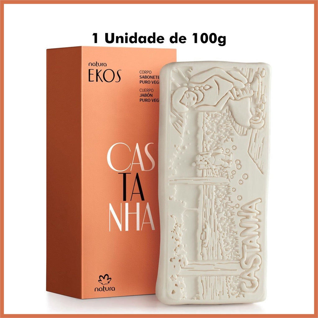 Sabonete Ekos Castanha Cremoso em Barra Puro Vegetal - 1 Unidade de 100g